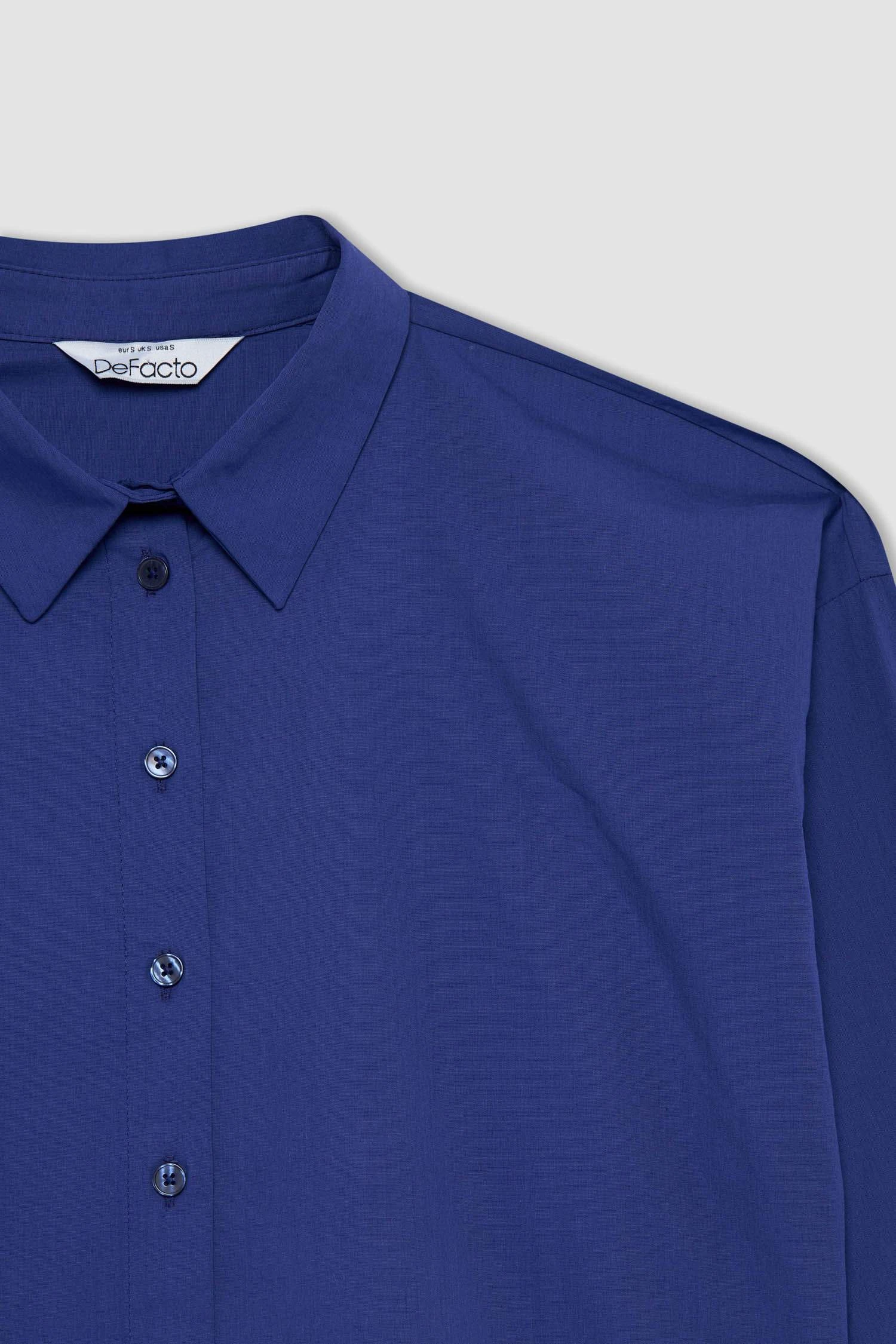 DeFacto Oversize Fit Gömlek Yaka Poplin Uzun Kollu %100 Pamuk Tunik 9 DeFacto Oversize Fit Gömlek Yaka Poplin Uzun Kollu %100 Pamuk Tunik – Bild 7