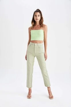 DeFacto Straight Fit Gabardin %100 Pamuk Pantolon -Tunik Style T5617AZ 22SP GN497 04 03