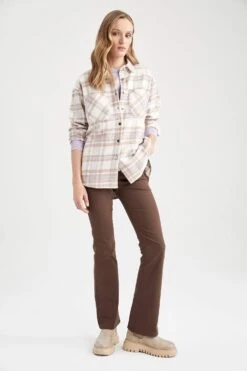 DeFacto Oversize Fit Retro Ekoseli Oduncu Gömlek Tunik 16 DeFacto Oversize Fit Retro Ekoseli Oduncu Gömlek Tunik -Tunik Style T6628AZ 22WN PR77 05 03