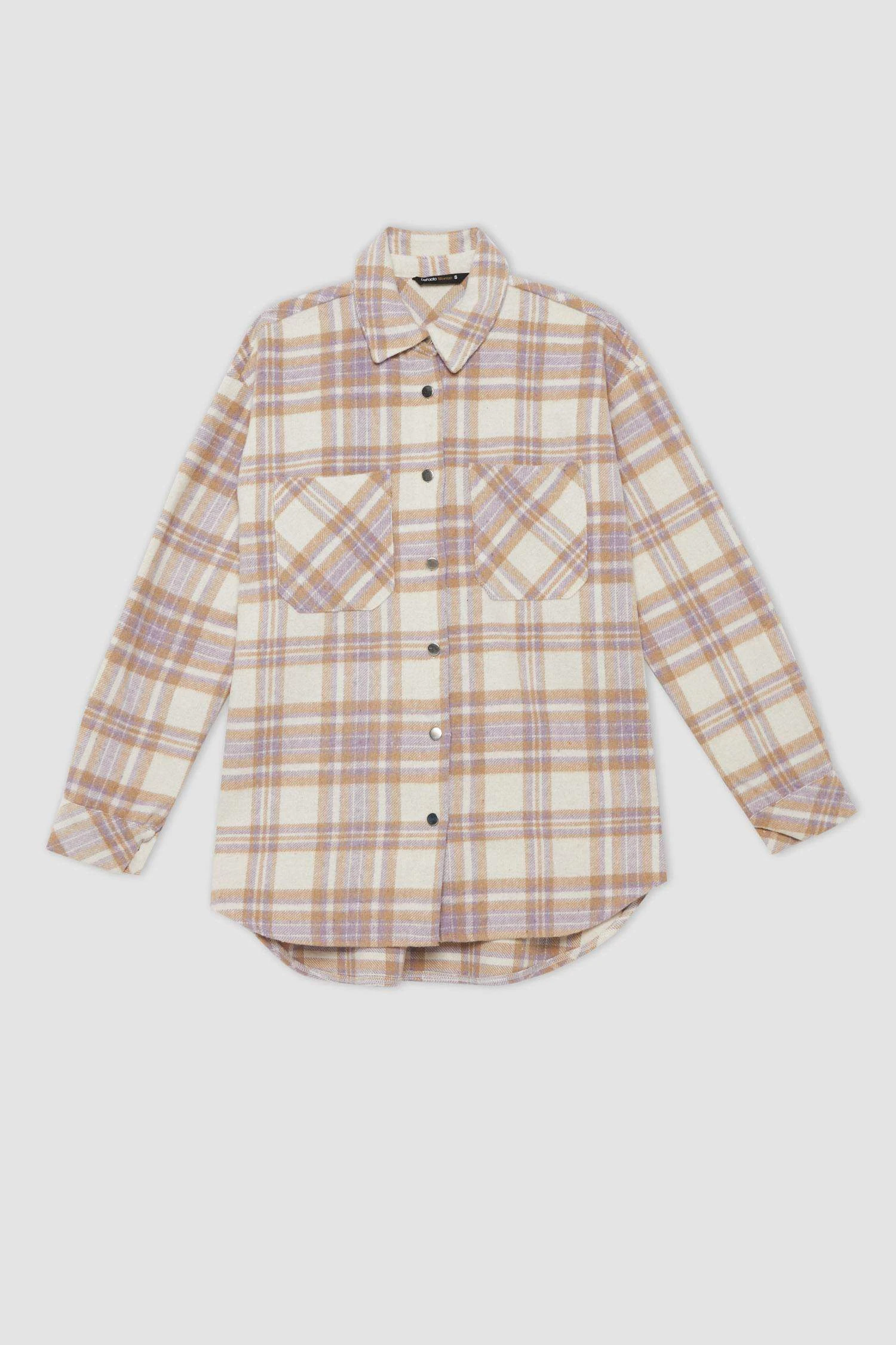 DeFacto Oversize Fit Retro Ekoseli Oduncu Gömlek Tunik 10 DeFacto Oversize Fit Retro Ekoseli Oduncu Gömlek Tunik – Bild 8