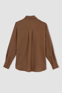 DeFacto Regular Fit Cepli Uzun Kollu Viskon Gömlek 21 DeFacto Regular Fit Cepli Uzun Kollu Viskon Gömlek -Tunik Style T6889AZ 23SP BN250 10 01