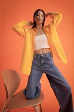 DeFacto Oversize Fit Uzun Kollu Poplin %100 Pamuk Gömlek 14 DeFacto Oversize Fit Uzun Kollu Poplin %100 Pamuk Gömlek -Tunik Style T8735AZ 22SM YL301 03 02