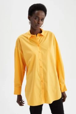 DeFacto Oversize Fit Uzun Kollu Poplin %100 Pamuk Gömlek 17 DeFacto Oversize Fit Uzun Kollu Poplin %100 Pamuk Gömlek -Tunik Style T8735AZ 22SM YL301 06 02