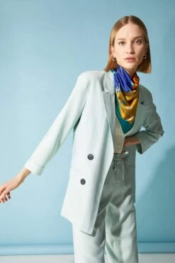 DeFacto Loose Fit Yarım Kollu Viskon Blazer Ceket 15 DeFacto Loose Fit Yarım Kollu Viskon Blazer Ceket -Tunik Style U2934AZ 21SP TR376 05 02