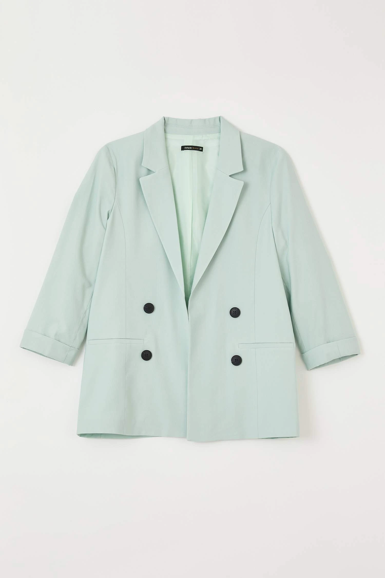 DeFacto Loose Fit Yarım Kollu Viskon Blazer Ceket 11 DeFacto Loose Fit Yarım Kollu Viskon Blazer Ceket – Bild 9