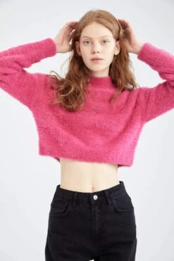 DeFacto Coool Regular Fit Yarım Balıkçı Yaka Triko Kazak -Tunik Style U3144AZ 22AU PN272 03 01