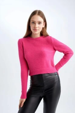 DeFacto Coool Slim Fit Bisiklet Yaka Kazak