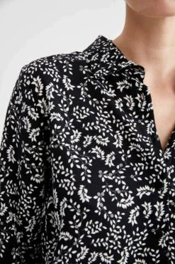 DeFacto Regular Fit Desenli Uzun Kollu Gömlek -Tunik Style U3684AZ 21AU BK27 04 01