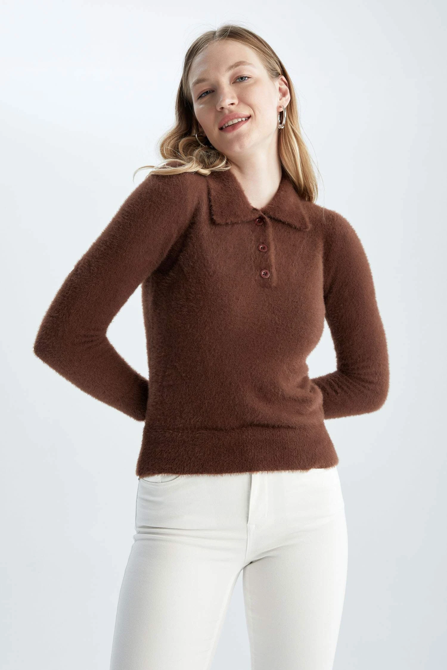 DeFacto Fitted Polo Yaka Kazak 3 DeFacto Fitted Polo Yaka Kazak