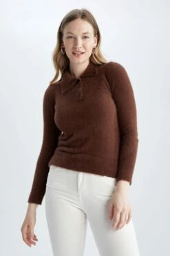 DeFacto Fitted Polo Yaka Kazak 12 DeFacto Fitted Polo Yaka Kazak -Tunik Style U8710AZ 22WN BN329 03 02