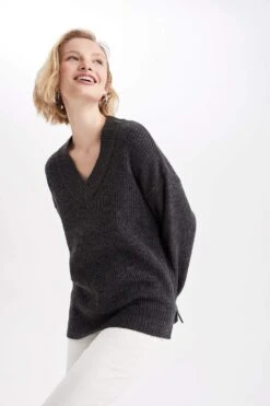 DeFacto Oversize Fit V Yaka Tunik