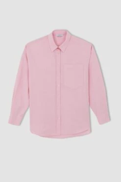DeFacto Oversize Fit Oxford Uzun Kollu %100 Pamuk Gömlek -Tunik Style V2439AZ 22AU PN152 06 02