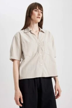 DeFacto Boxy Fit Kısa Kollu Gömlek -Tunik Style V2523AZ 23SM BG614 07 01