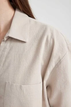 DeFacto Boxy Fit Kısa Kollu Gömlek -Tunik Style V2523AZ 23SM BG614 08 01