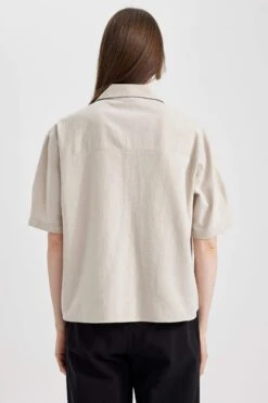 DeFacto Boxy Fit Kısa Kollu Gömlek -Tunik Style V2523AZ 23SM BG614 09 01