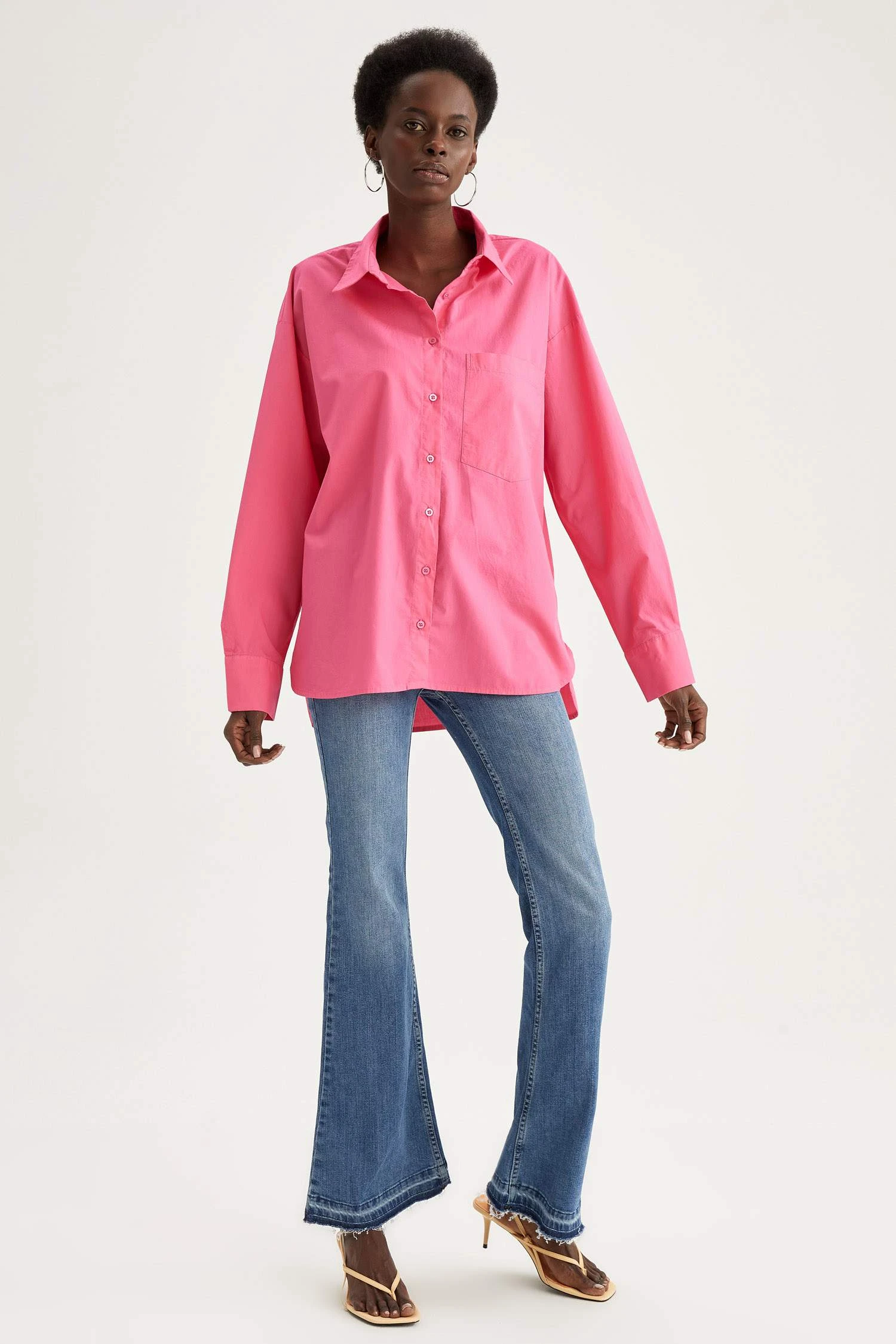 DeFacto Cepli Oversize Fit Poplin Gömlek %100 Pamuk Tunik 4 DeFacto Cepli Oversize Fit Poplin Gömlek %100 Pamuk Tunik – Bild 2