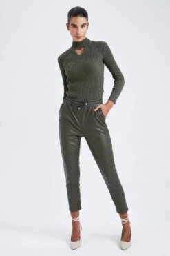 DeFacto Jogger Suni Deri Pantolon