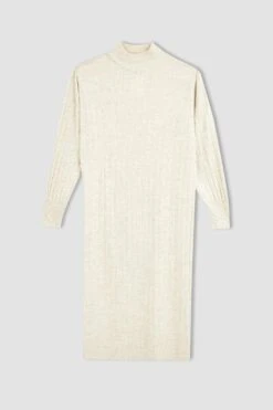 DeFacto Regular Fit Yarım Balıkçı Yaka Uzun Kollu Uzun Kollu Elbise -Tunik Style W0986AZ 22WN ER104 05 01