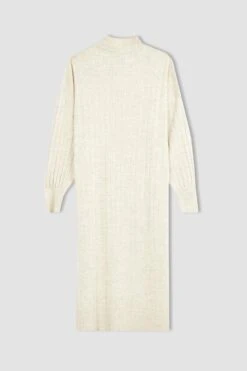 DeFacto Regular Fit Yarım Balıkçı Yaka Uzun Kollu Uzun Kollu Elbise -Tunik Style W0986AZ 22WN ER104 08 01