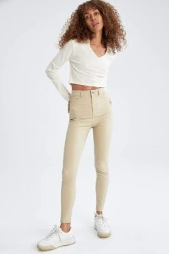 DeFacto Super Skinny Fit Gabardin Pantolon