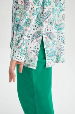 DeFacto Traditional Regular Fit Uzun Kollu Gömlek -Tunik Style W4515AZ 22SP BE116 06 01