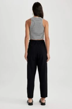 DeFacto Slouchy Bilek Boy Keten Karışımlı Pantolon -Tunik Style W5329AZ 23SM BK27 05 01
