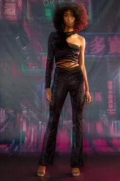 DeFacto İspanyol Paça Bel Detaylı Kadife Pantolon