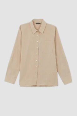 DeFacto Regular Fit Tek Cepli Uzun Kollu %100 Pamuk Gömlek -Tunik Style W7734AZ 22SM BG70 06 02