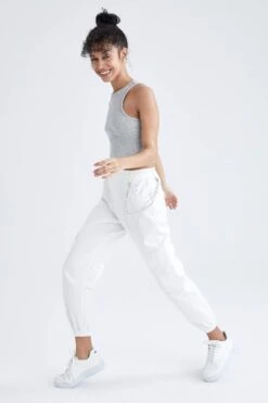 DeFacto Coool Jogger Standart Fit Kargo Cepli Gabardin %100 Pamuk Pantolon -Tunik Style W8036AZ 22SP WT77 03 01