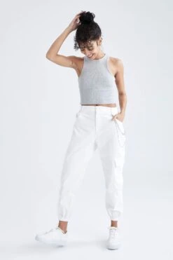 DeFacto Coool Jogger Standart Fit Kargo Cepli Gabardin %100 Pamuk Pantolon -Tunik Style W8036AZ 22SP WT77 04 01