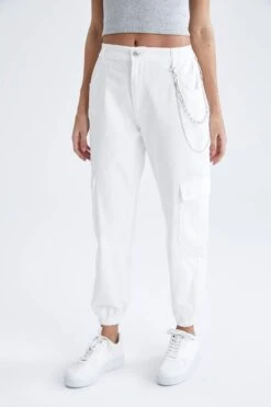 DeFacto Coool Jogger Standart Fit Kargo Cepli Gabardin %100 Pamuk Pantolon -Tunik Style W8036AZ 22SP WT77 06 01