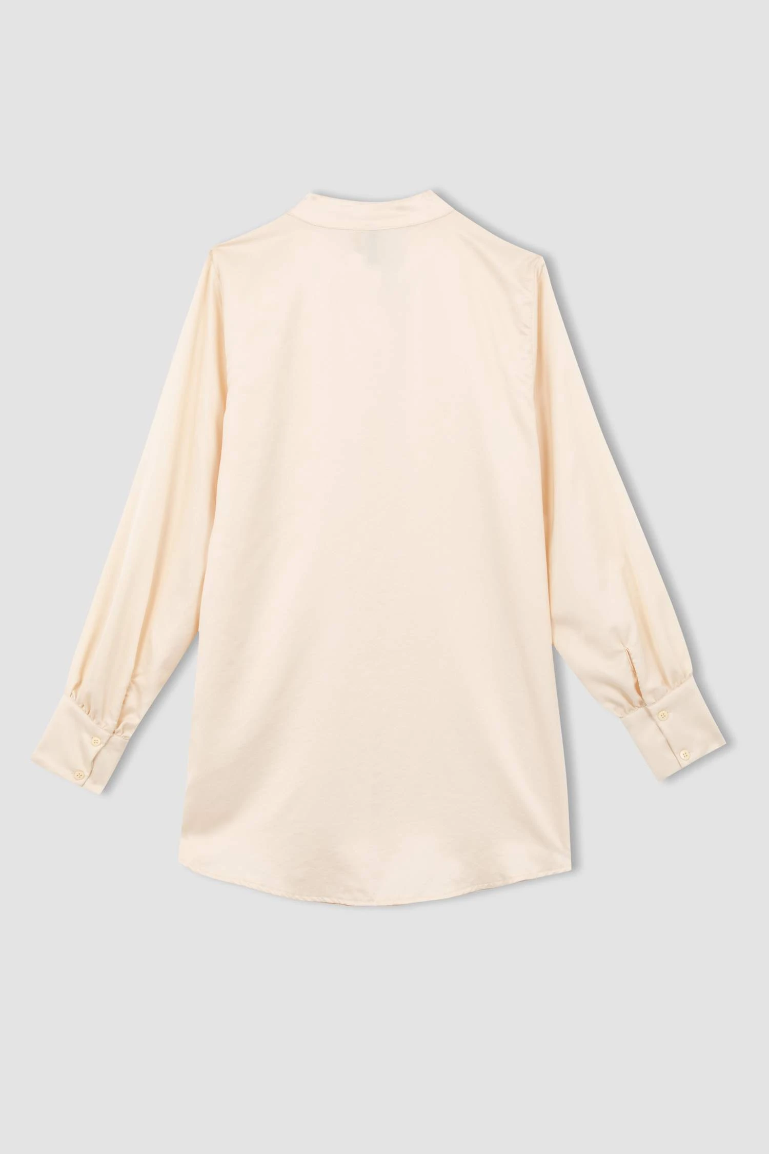 DeFacto Regular Fit Hakim Yaka Uzun Kollu Saten Tunik Gömlek 11 DeFacto Regular Fit Hakim Yaka Uzun Kollu Saten Tunik Gömlek – Bild 9