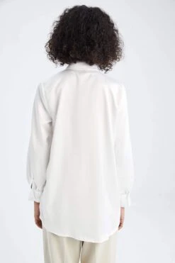 DeFacto Fular Yaka Balon Kollu Gömlek Tunik -Tunik Style X0637AZ 22SP ER105 09 02