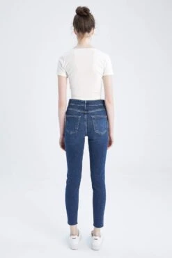 DeFacto Skinny Fit Paça Ucu Kesik Uzun Jean Pantolon -Tunik Style X1090AZ 22AU NM34 03 01