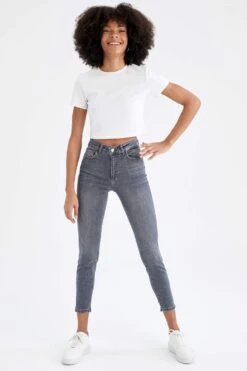 DeFacto Rebeca Skinny Fit Yüksek Bel Jean Pantolon -Tunik Style X1091AZ 22SP NM55 03 01