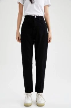 DeFacto Mom Fit Jean Bilek Boy %100 Pamuk Pantolon