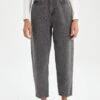 DeFacto Paperbag Yüksek Bel Crop Fit Jean %100 Pamuk Pantolon -Tunik Style X1095AZ 22SP NM55 01 01