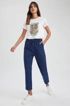 DeFacto Yüksek Esnek Belli Cepli Pantolon -Tunik Style X2977AZ 23SM NV31 02 02