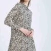DeFacto Regular Fit Çiçek Desenli Uzun Kollu Gömlek Tunik -Tunik Style X3321AZ 22SM BK27 01 02