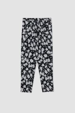 DeFacto Çiçek Desenli Keten Görünümlü Pantolon -Tunik Style X3471AZ 23SM BK81 09 01