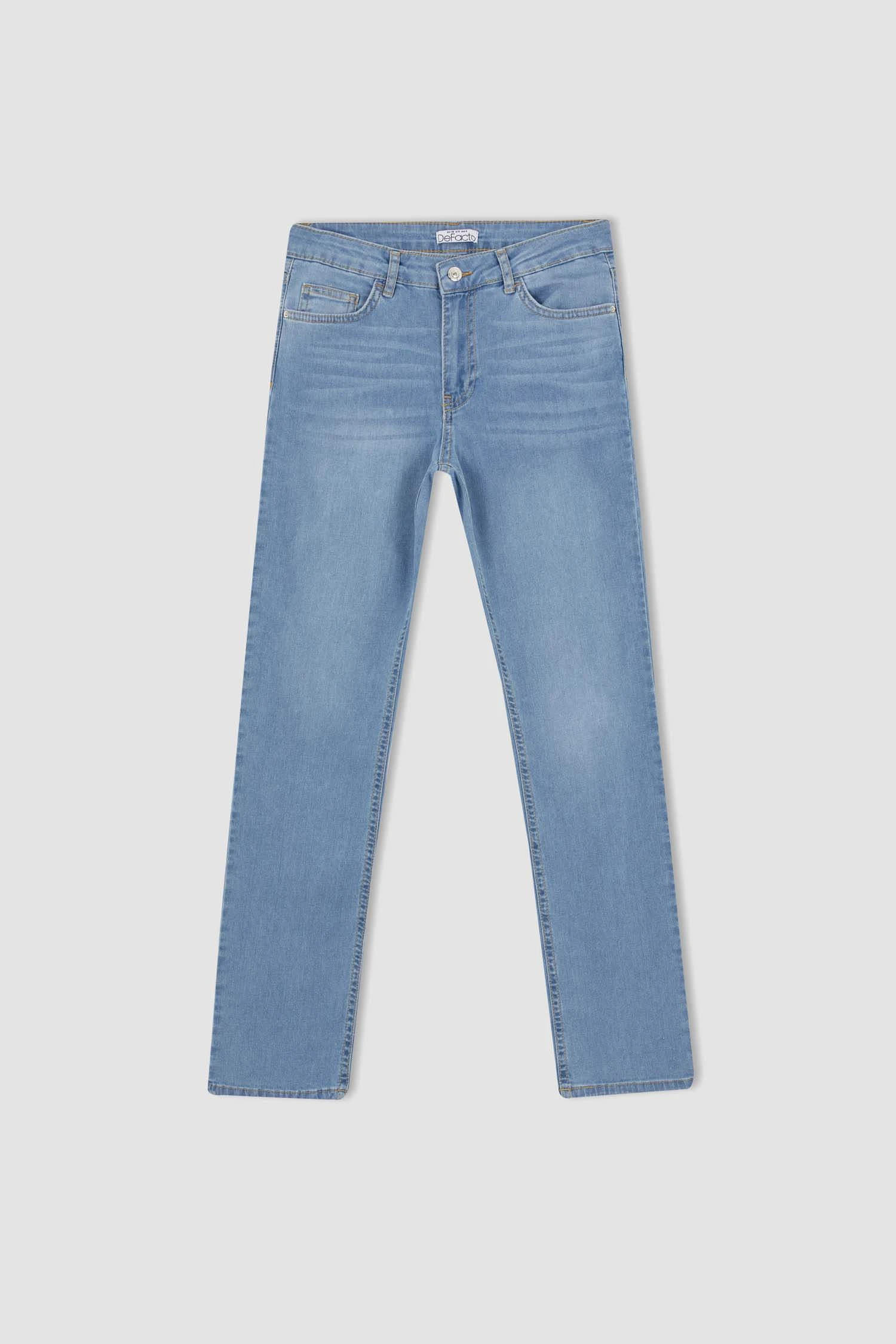 DeFacto Carmela Straight Fit Normal Bel Boru Paça Jean %100 Pamuk Pantolon 7 DeFacto Carmela Straight Fit Normal Bel Boru Paça Jean %100 Pamuk Pantolon – Bild 5