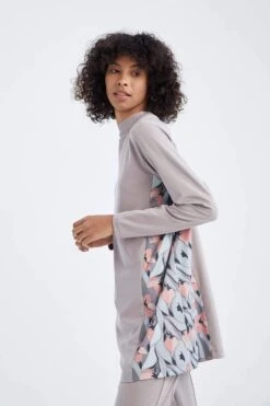 DeFacto Regular Fit Yarım Balıkçı Yaka Baskılı Uzun Kollu Tunik -Tunik Style X4625AZ 22SM GR111 07 02