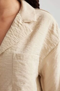 DeFacto Relax Fit Pijama Yaka Kısa Kollu Gömlek -Tunik Style X7255AZ 23SM BG352 08 01