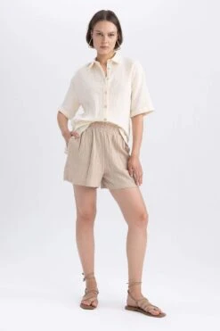 DeFacto Oversize Fit Kısa Kollu Gömlek -Tunik Style X7356AZ 23SM ER99 05 02