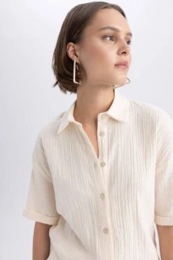 DeFacto Oversize Fit Kısa Kollu Gömlek -Tunik Style X7356AZ 23SM ER99 08 01