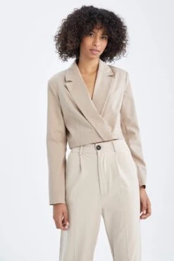 DeFacto Düğmeli Crop Blazer Ceket -Tunik Style X7419AZ 22SP BG130 03 03