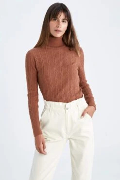 DeFacto Fitted Balıkçı Yaka Kazak 12 DeFacto Fitted Balıkçı Yaka Kazak -Tunik Style X7713AZ 22WN BN61 03 02