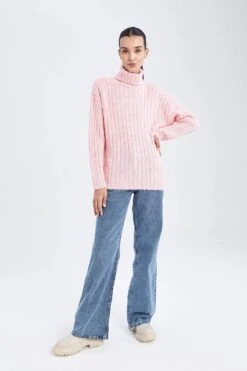 DeFacto Oversize Fit Balıkçı Yaka Ribana Tunik -Tunik Style X8008AZ 22WN PN339 05 02