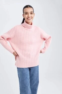 DeFacto Oversize Fit Balıkçı Yaka Ribana Tunik -Tunik Style X8008AZ 22WN PN339 06 02