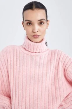 DeFacto Oversize Fit Balıkçı Yaka Ribana Tunik -Tunik Style X8008AZ 22WN PN339 07 02